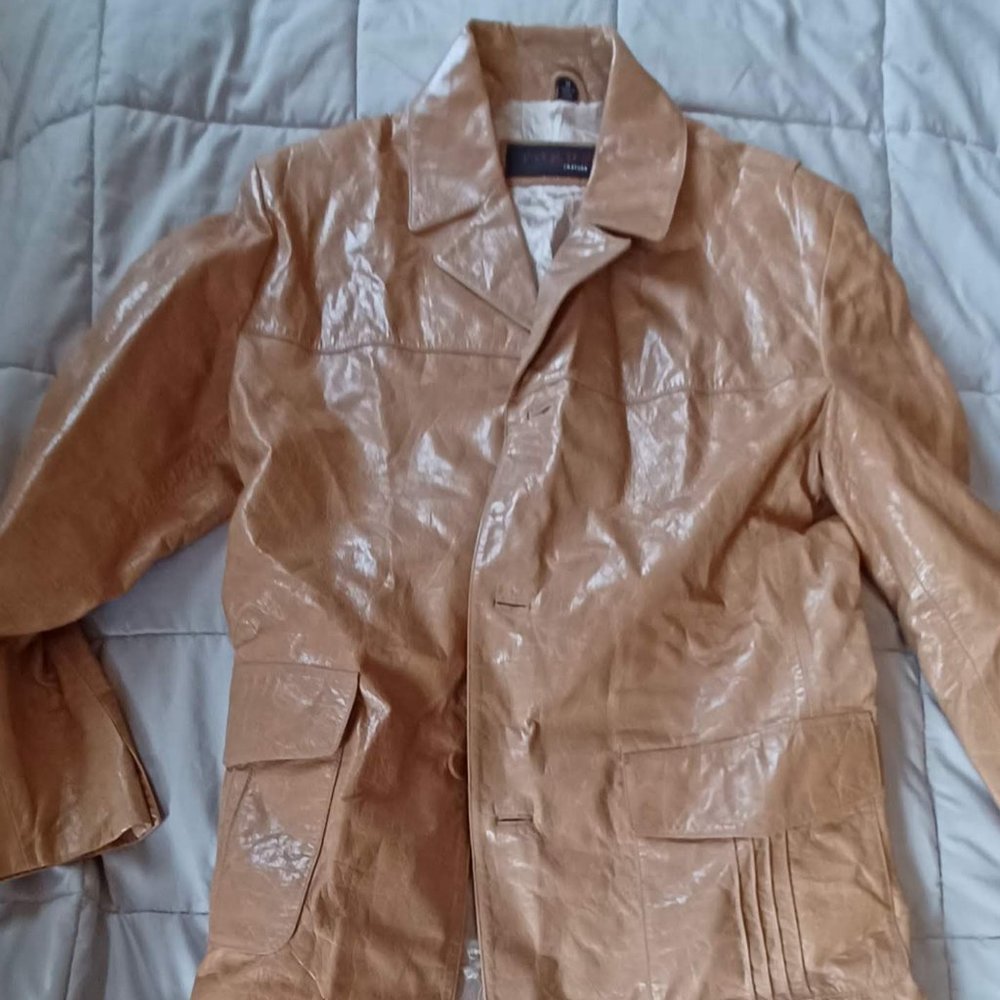 leather jacket/coat with lining